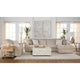 Roundhill Furniture Nason Canapé sectionnel à méridienne en velours côtelé à grosses côtes avec fauteuil et ottoman