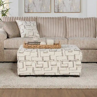 Roundhill Furniture Nason Canapé sectionnel à méridienne en velours côtelé à grosses côtes avec fauteuil et ottoman