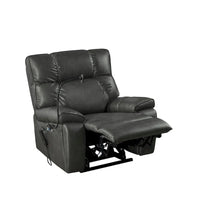 Fauteuil Inclinable avec Support Téléphone, Élévateur Électrique avec 2 Moteurs Massage et Chaleur pour Personnes Âgées, 2 Poches Latérales, Porte-Gobelets