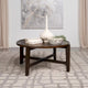 Table basse ronde Mavis marron foncé