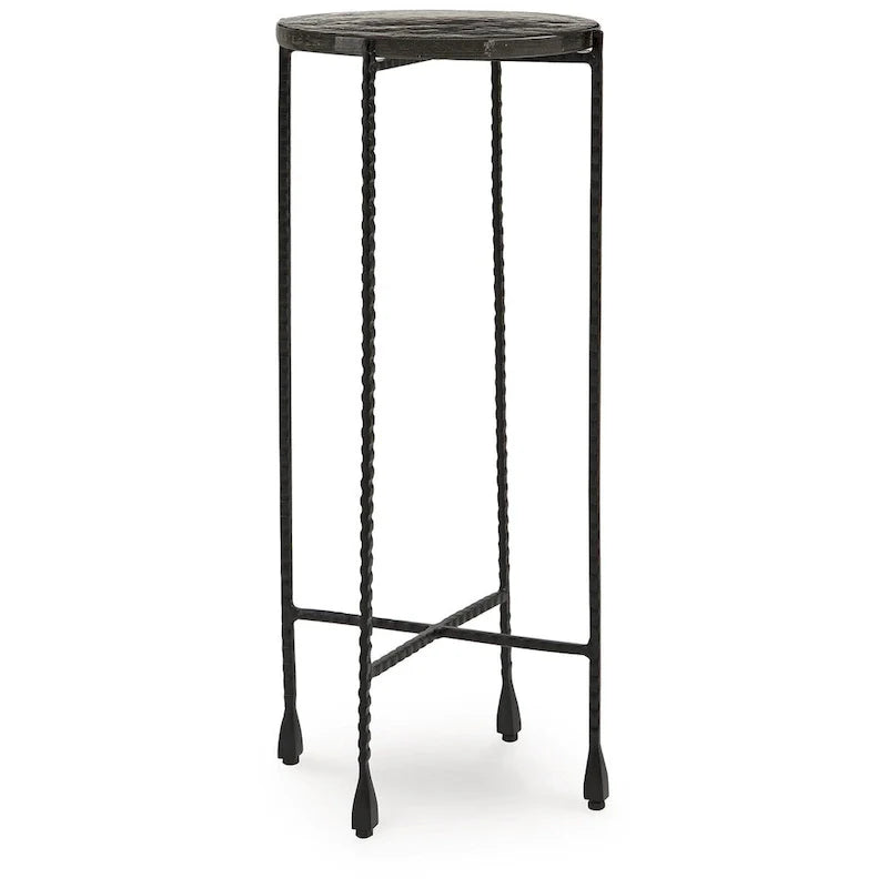 Signature Design by Ashley Newgoren Table d'appoint transparente/noire - 11L x 11P x 24H