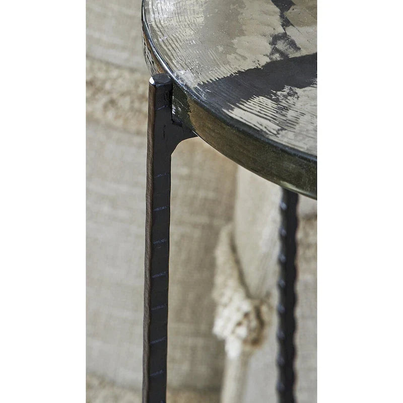 Signature Design by Ashley Newgoren Table d'appoint transparente/noire - 11L x 11P x 24H