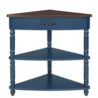 Table d'appoint d'angle triangulaire en bois pour petit salon