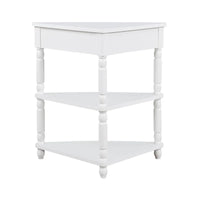 Table d'appoint d'angle triangulaire en bois pour petit salon