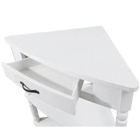 Table d'appoint d'angle triangulaire en bois pour petit salon