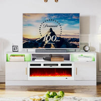 Meuble TV de cheminée de 70 po avec foyer électrique de 36 po