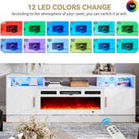 Meuble TV de cheminée de 70 po avec foyer électrique de 36 po