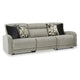 Canapé sectionnel inclinable électrique 3 pièces gris Colleyville de Signature Design by Ashley - 109 larg. x 38 prof. x 39 haut.
