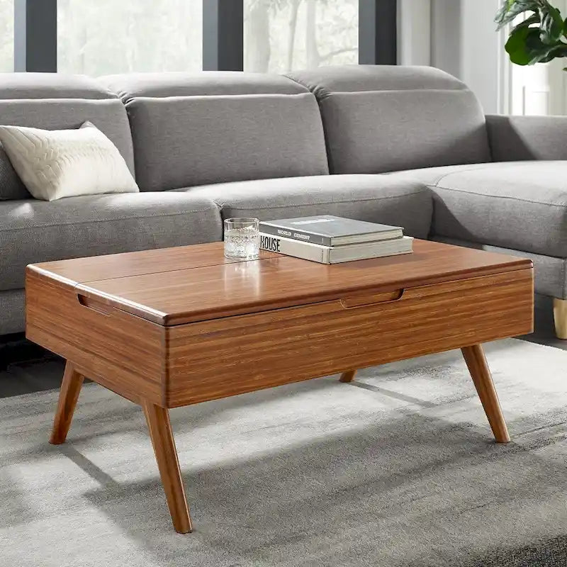 Table basse relevable Pella, cuivre