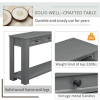 Console pour entrée, couloir, table de canapé avec tiroirs de rangement et étagère inférieure