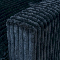 Canapé sectionnel moderne en L en tissu polyester avec pouf