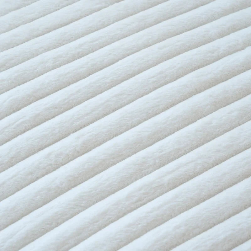 Canapé sectionnel moderne en L en tissu polyester avec pouf