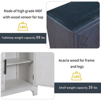 Console moderne Table de canapé pour salon avec 2 étagères