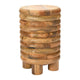 Table d'appoint ou tabouret Vintage en bois massif Dossier