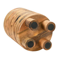 Table d'appoint ou tabouret Vintage en bois massif Dossier