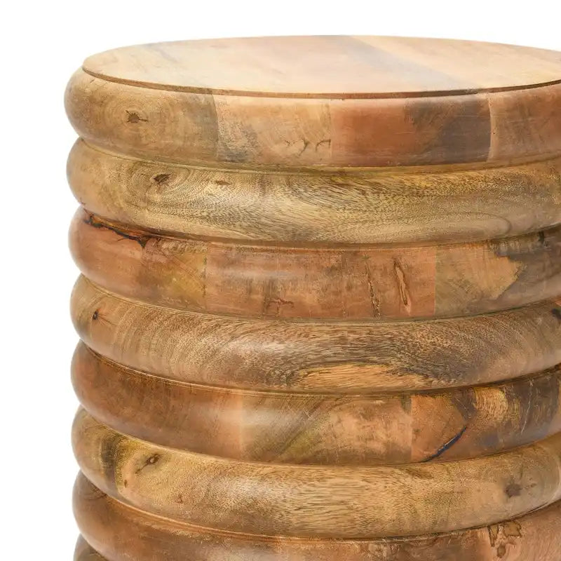 Table d'appoint ou tabouret Vintage en bois massif Dossier