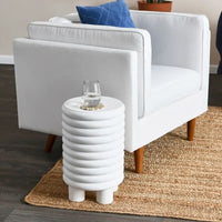 Table d'appoint ou tabouret Vintage en bois massif Dossier