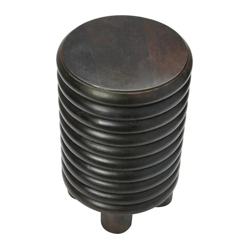 Table d'appoint ou tabouret Vintage en bois massif Dossier