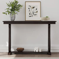 Console vintage rustique 48 pouces - Table d'entrée style ferme avec étagère ouverte et construction robuste