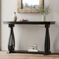 Console vintage rustique 48 pouces - Table d'entrée style ferme avec étagère ouverte et construction robuste