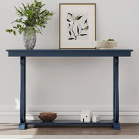 Console vintage rustique 48 pouces - Table d'entrée style ferme avec étagère ouverte et construction robuste
