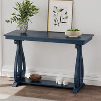 Console vintage rustique 48 pouces - Table d'entrée style ferme avec étagère ouverte et construction robuste