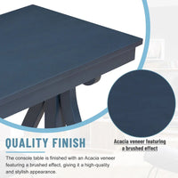 Console vintage rustique 48 pouces - Table d'entrée style ferme avec étagère ouverte et construction robuste