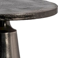 Table d'appoint Jett 20 avec piètement piédestal en aluminium noir nickelé