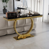 Console rectangulaire de 50 pouces avec base ronde