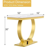 Console rectangulaire de 50 pouces avec base ronde