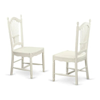 Ensemble de salle à manger East West Furniture - une table à manger ovale et chaises à assise en bois, blanc lin (options de pièces)