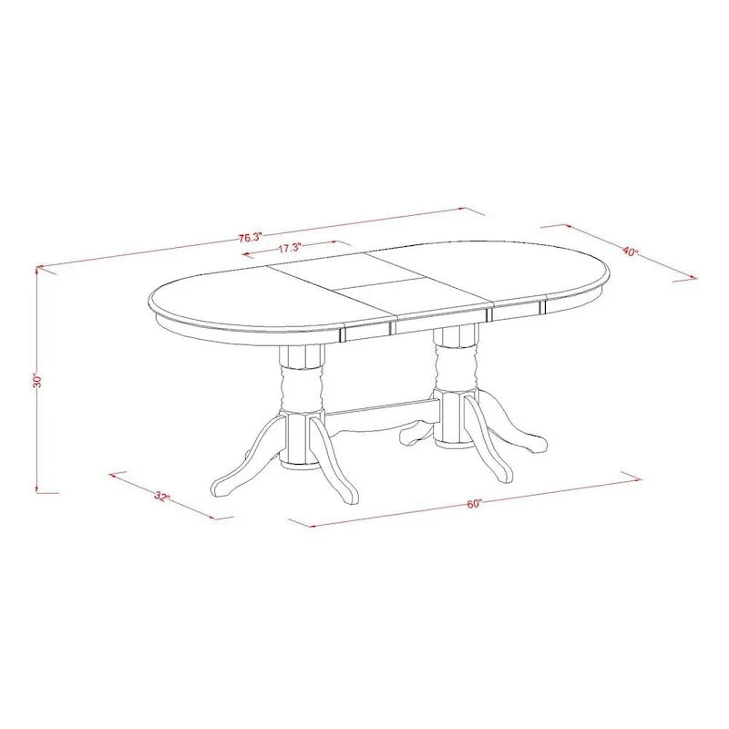 Ensemble de salle à manger East West Furniture - une table à manger ovale et chaises à assise en bois, blanc lin (options de pièces)