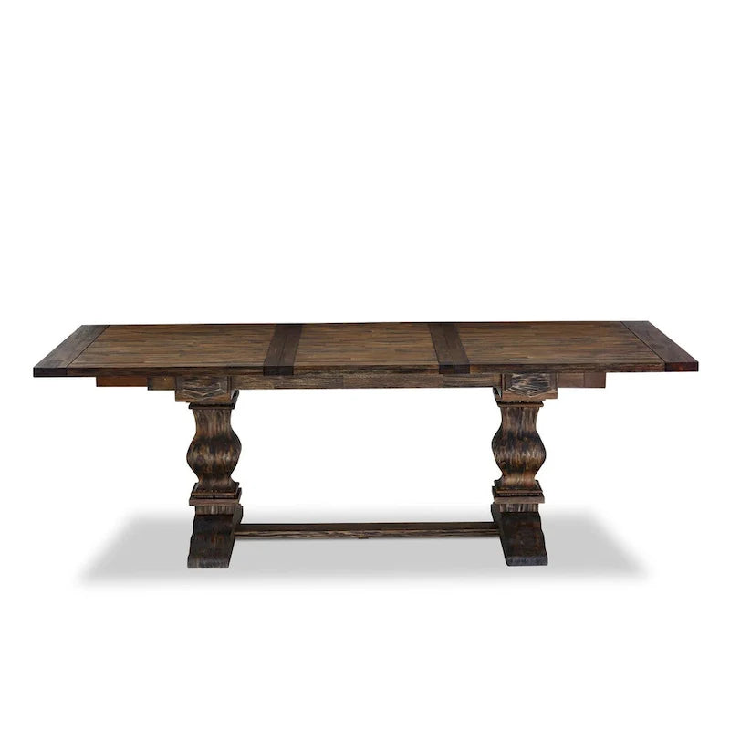 East West Furniture Ensemble de salle à manger composé d'une table rectangulaire en bois et de chaises rembourrées, Jacobean (options de pièces)