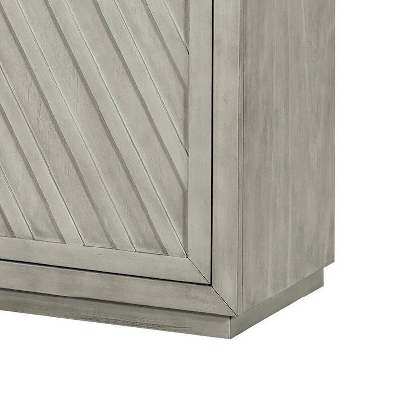 Buffet vintage classique en bois avec étagères internes réglables