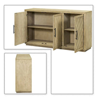 Buffet vintage classique en bois avec étagères internes réglables