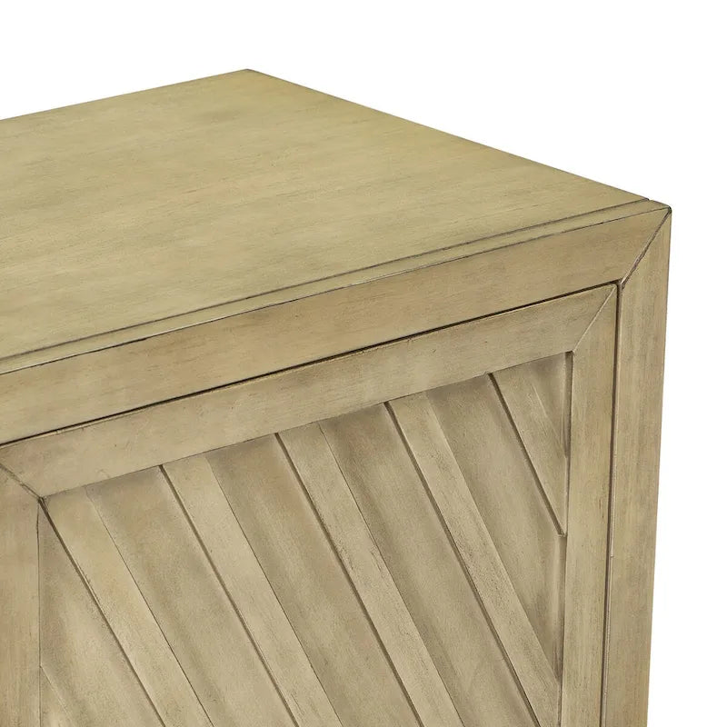 Buffet vintage classique en bois avec étagères internes réglables