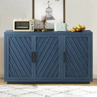 Buffet vintage classique en bois avec étagères internes réglables