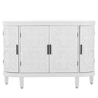 Bahut de rangement d'appoint, meuble en bois avec portes à motifs antiques pour couloir, entrée, salon