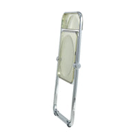 Chaise de salle à manger pliante en acrylique avec structure chromée, lot de 4, série Lawrence par LeisureMod
