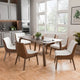 Ensemble de table à manger rectangulaire 7 pièces en noyer du milieu du siècle Furniture of America Beau I