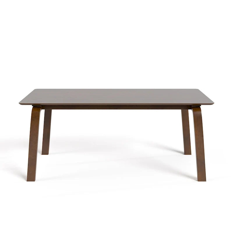 Ensemble de table à manger rectangulaire 7 pièces en noyer du milieu du siècle Furniture of America Beau I