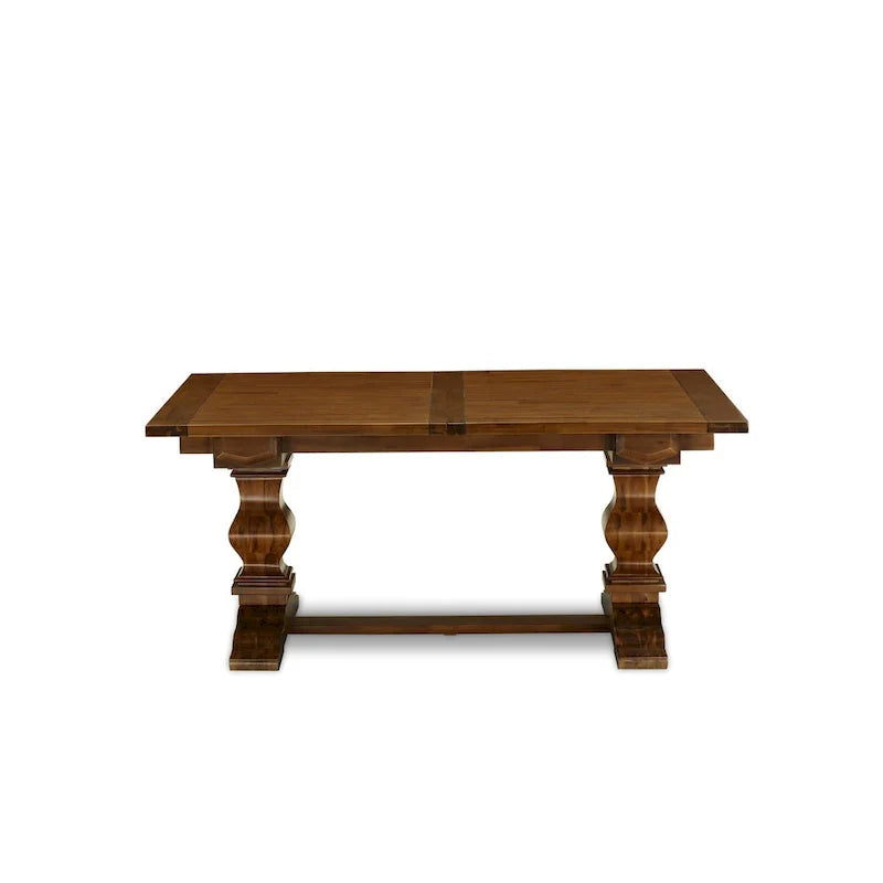Ensemble de salle à manger 11 pièces East West Furniture - une table à manger et 10 chaises en tissu lin sable clair (options de finition)