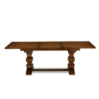 Ensemble de salle à manger 11 pièces East West Furniture - une table à manger et 10 chaises en tissu lin sable clair (options de finition)