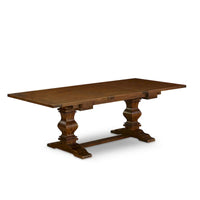 Ensemble de salle à manger 11 pièces East West Furniture - une table à manger et 10 chaises en tissu lin sable clair (options de finition)
