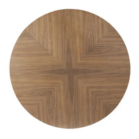 Table à manger ronde en noyer noir avec pied en croix pour cuisine, salle à manger