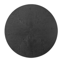 Table à manger ronde en noyer noir avec pied en croix pour cuisine, salle à manger
