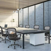 Chaise de bureau et de jeu ergonomique JIONJOY Modern avec support lombaire en maille et accoudoirs non réglables