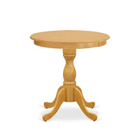 East West Furniture Ensemble de salle à manger 3 pièces comprenant une table de salle à manger ronde et 2 chaises de cuisine, chêne (options d'assise)