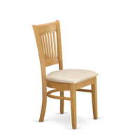 East West Furniture Ensemble de salle à manger 3 pièces comprenant une table de salle à manger ronde et 2 chaises de cuisine, chêne (options d'assise)