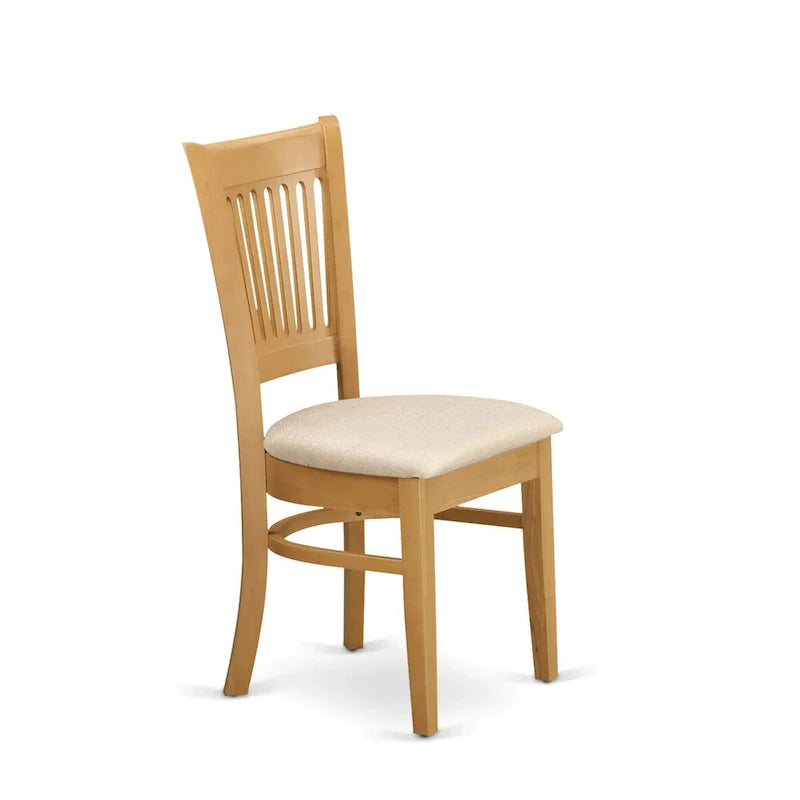 East West Furniture Ensemble de salle à manger 3 pièces comprenant une table de salle à manger ronde et 2 chaises de cuisine, chêne (options d'assise)